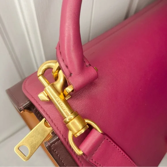 🧡 Celine Spring Luxury Trapeze Tricolor Leather Handbag - Picture 6 of 16